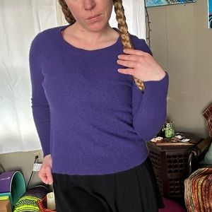 Apt. 9 Purple Cashmere Pullover Sweater Medium